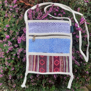 Handmade Hemp Sling And Indian Cross Body Bag For Unique Boho Birthday Gift And Unique Present