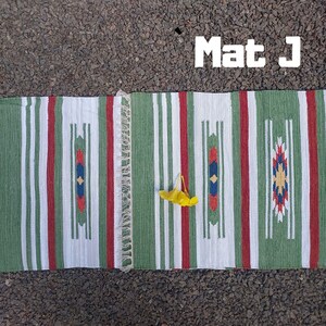 Tappetino da yoga in cotone intrecciato a mano: design indiano, formato da viaggio ecologico Yoga Mat J