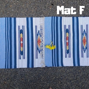 Tappetino da yoga in cotone intrecciato a mano: design indiano, formato da viaggio ecologico Yoga Mat F