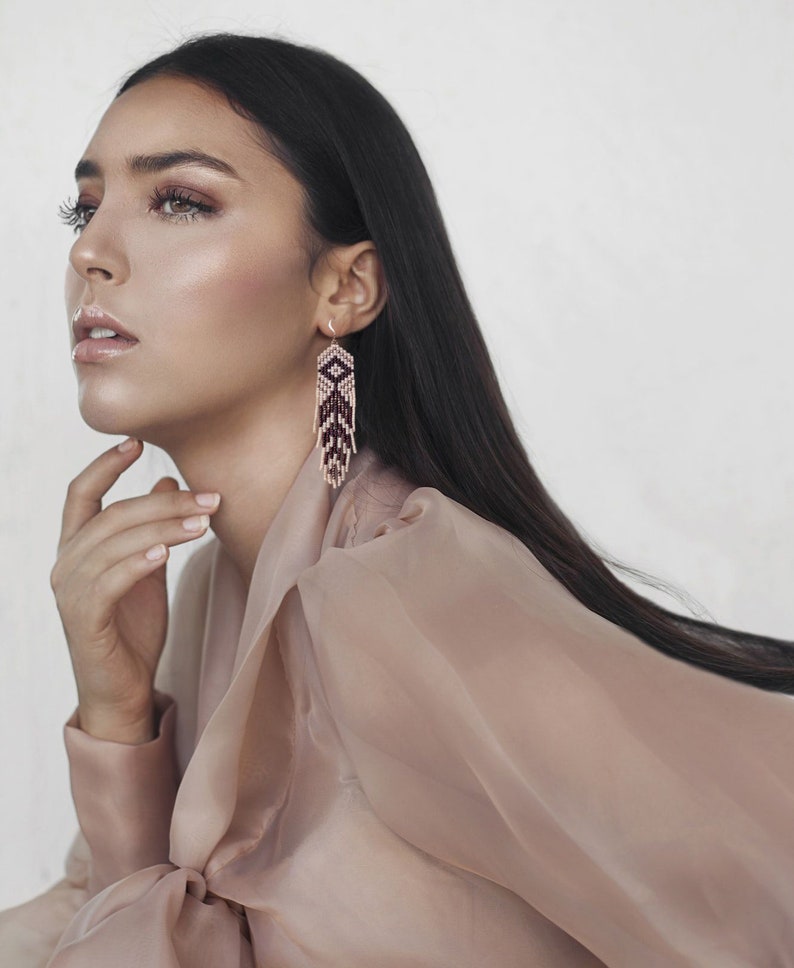 Desert Flower Rectangle Earrings