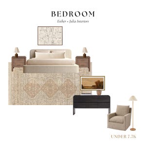 Master Bedroom Interior Decorating | Digital Design Package | Interior Design Shopping list