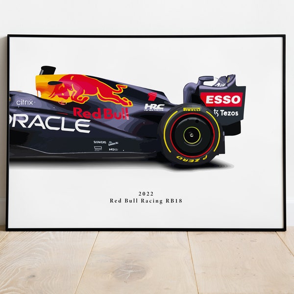 Red Bull F1 Poster Etsy