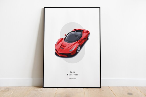 Ferrari LaFerrari Super Sport Car Large Poster Wall Art Print Size A4 A2 A1 A0 