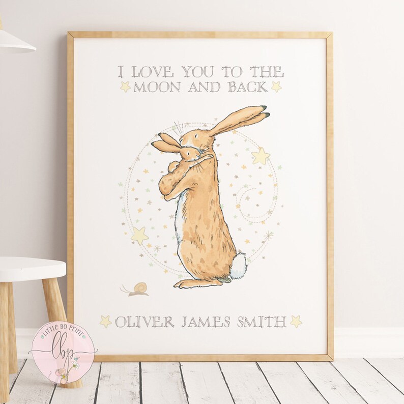 Guess how much I love you personalised print Unisex wall art Etsy