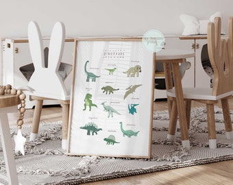 Dinosaurier Poster Kleinkind Schlafzimmer Dekor Kinderzimmer Dino Wand Kunst kleine Jungen Dekor Kinder Spielzimmer Dekor