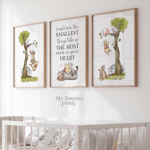 Winnie the Pooh Nursery Prints – Baby Room Wall Art Set
