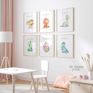 Set of 6 Dinosaur Prints, Nursery Prints, Little Boys Bedroom Decor ...