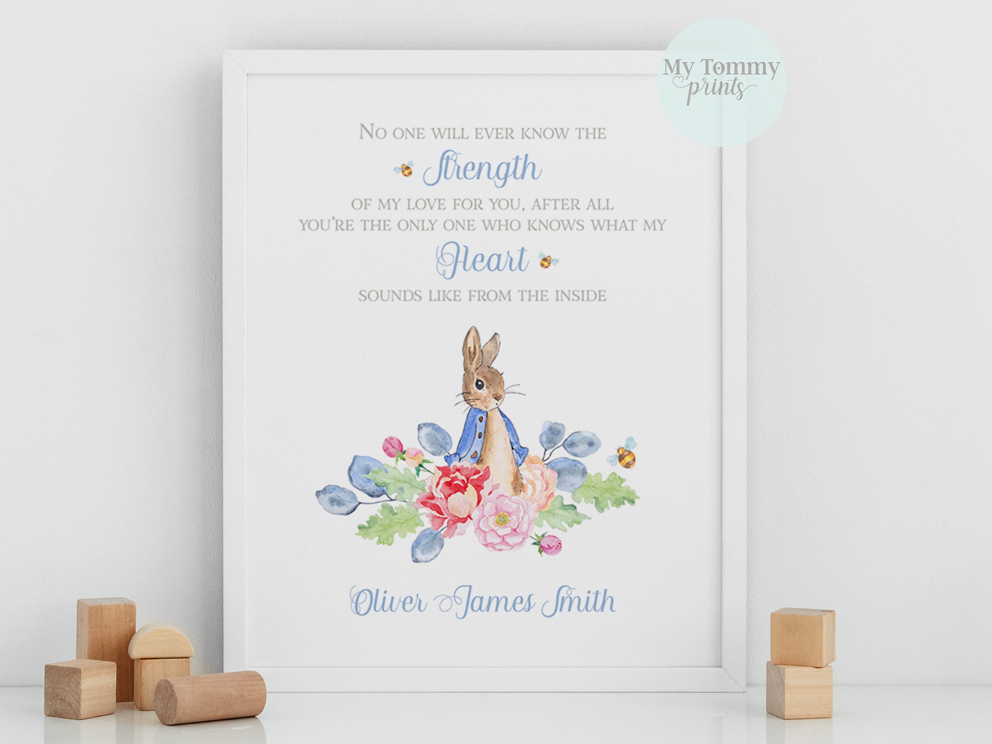 Personalised Peter Rabbit Quote Beatrix Potter poem Boys Etsy