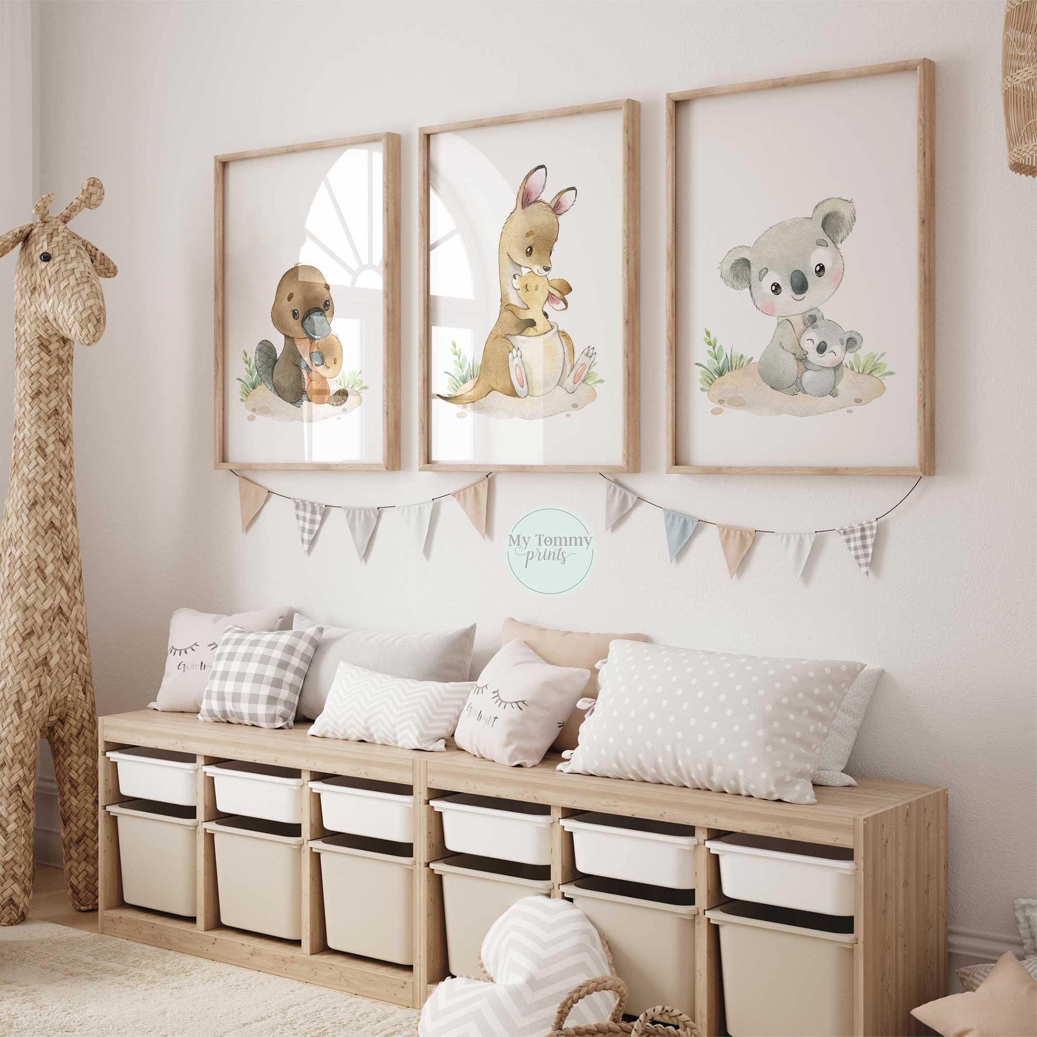 Australian Animal Nursery Prints Koala, Kangaroo, Platypus Set Etsy — free download