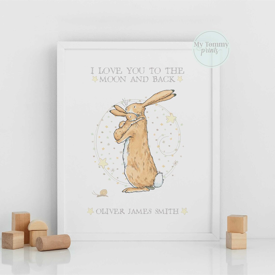 Guess How Much I Love You Nursery Print Gender Neutral Wall Etsy
