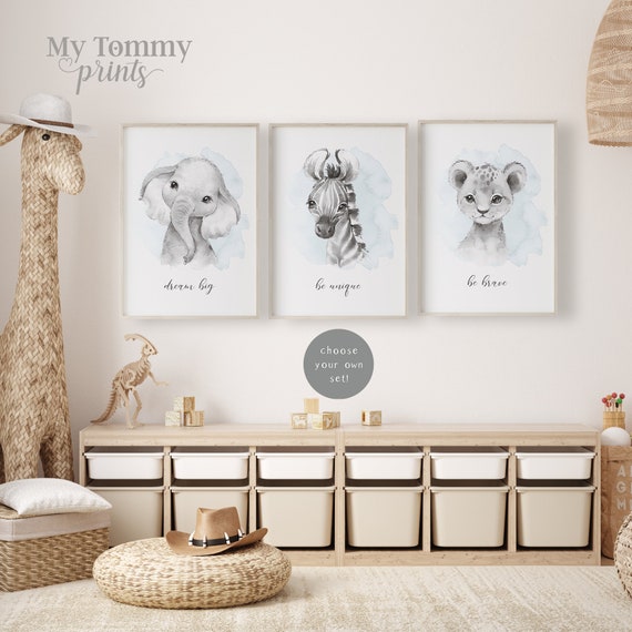 Designs by maria inc safari baby animals nursery decor art sales