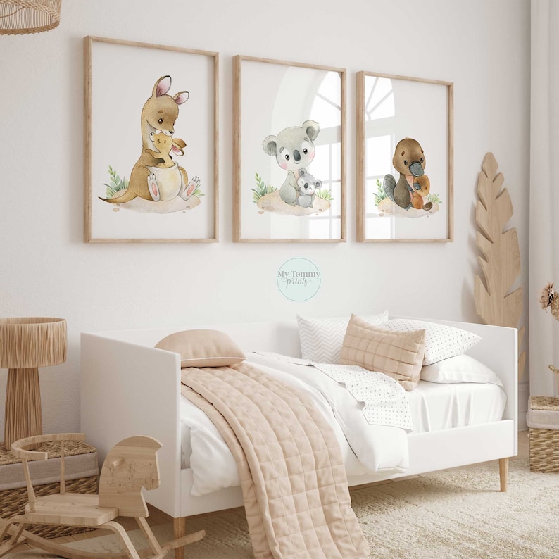 Australian Animal Nursery Prints Koala, Kangaroo, Platypus Set Etsy — free download