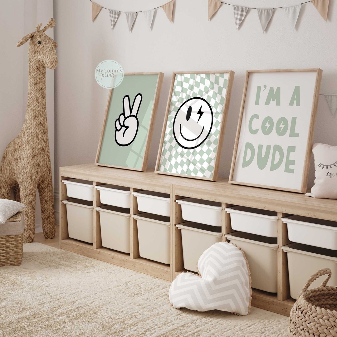 Set of 3 Boys Room Prints, Little Boys Bedroom Decor, Im A Cool Dude