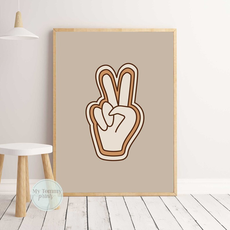 Little Skater Boy Checkered Smiley Print for Boys Room Decor Neutral