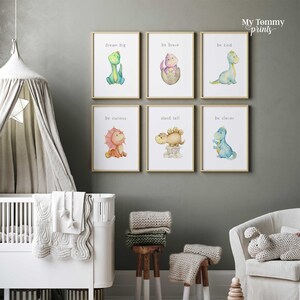 Set of 6 Dinosaur Prints, Nursery Prints, Little Boys Bedroom Decor ...