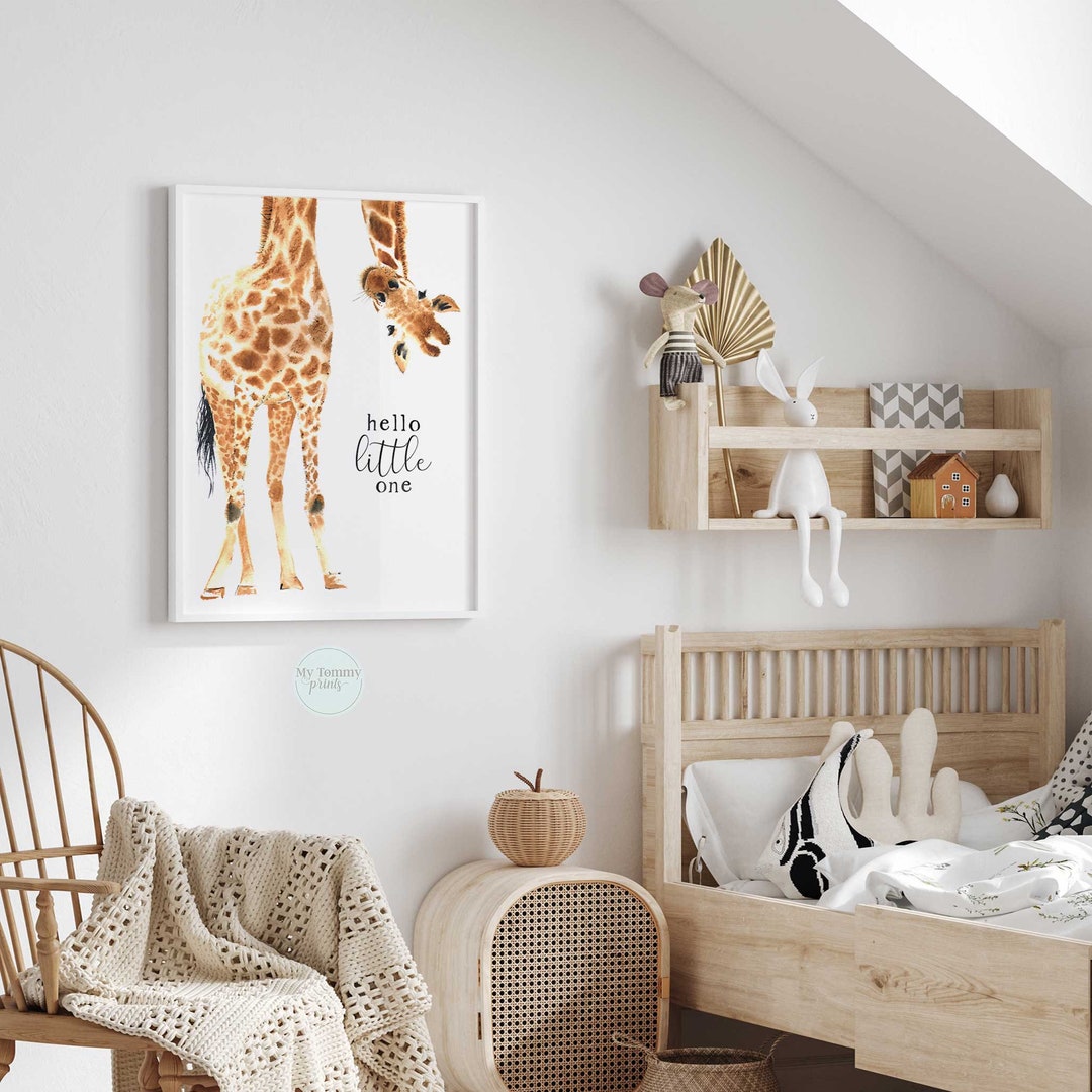 Giraffe Print Nursery Print Bedroom Decor Gender Neutral Decor