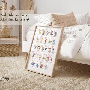ABC Alphabet Poster für Kinder, Lernwand für Kinder, Baby Bild, Kinderzimmer Dekor, Jungen oder Mädchen Schlafzimmer