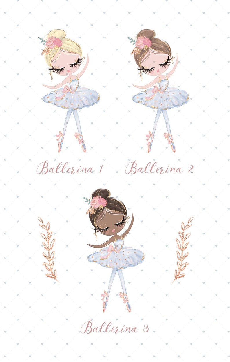 Personalised Girls Ballerina Print For Little Girls Bedroom Ballet Decor Nursery Print Initial Wall Art Ballet Dancer Personalized Gifts image 4