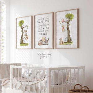 Winnie the Pooh Nursery Prints – Baby Room Wall Art Set