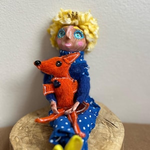 Little Prince, Little Prince doll, collectible doll, handmade dolls, air dry clay, OOAK, one of a kind