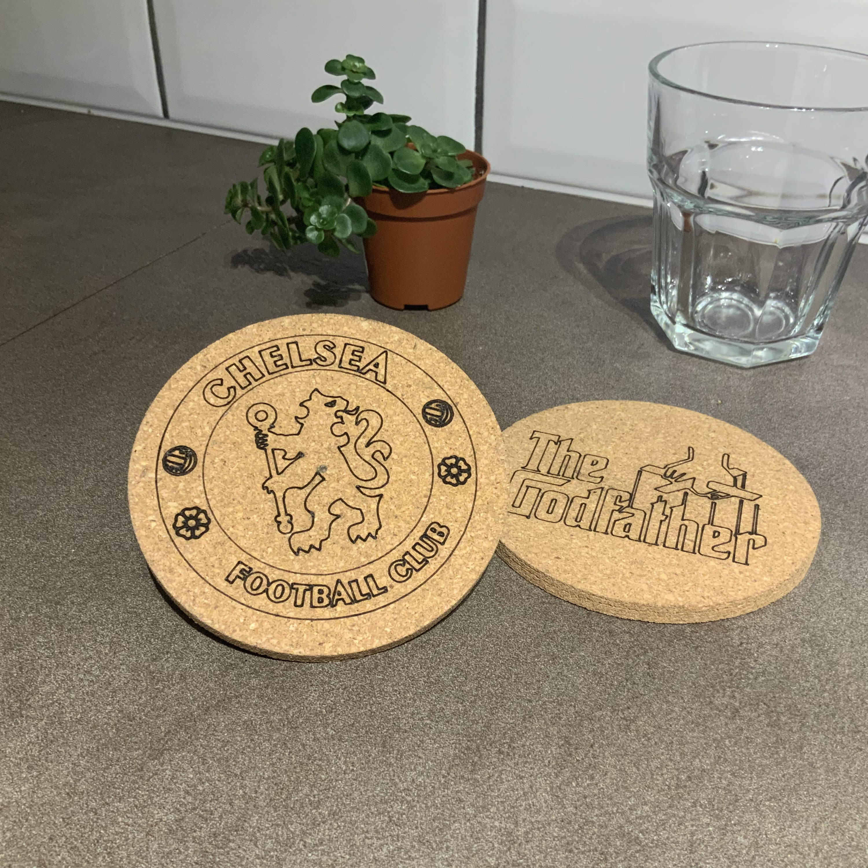 Set of Personalised Cork Coasters Great Gift for Him or Her Etsy UK