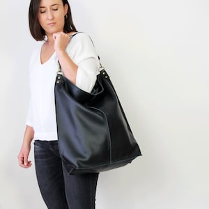Leather Hobo Bag for Women, Boho Bag Leather, Black Bag, Leather Slouch Bag, Slouchy Bag, Slouchy Hobo Bag Soft Leather Bag, Every Day Bag