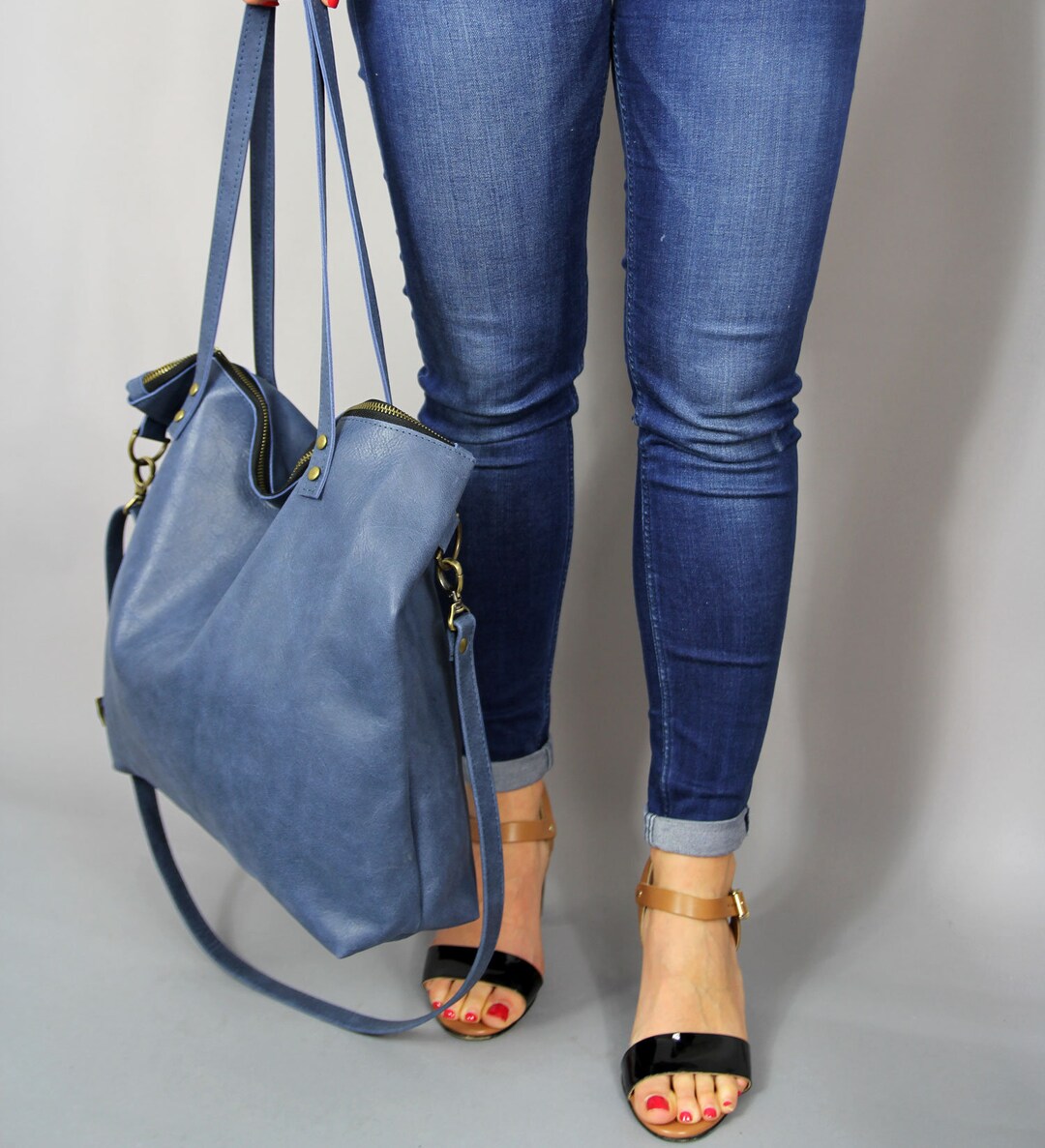 Leather Shoulder Bag, Carry on Bag, Leather Tote, Large Leather Bag