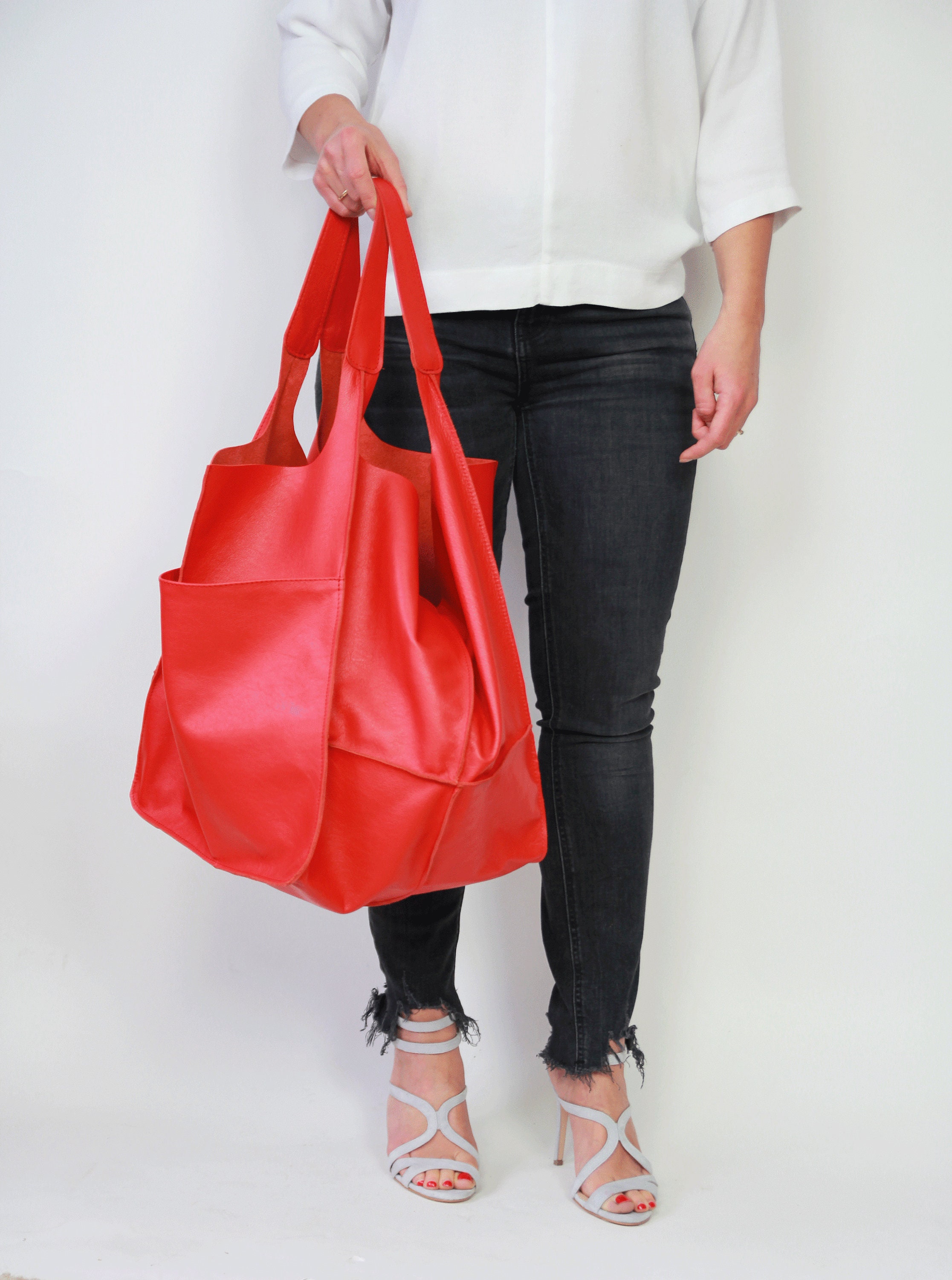 トートバッグ High BERNADETTE Women's Tote Bag Red DTBWT/RED Hai BERNADETTE Tote Bag Red DTBWT/RED 77015699 | eBay