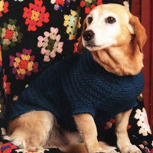 Dog Sweater Coat Crochet Pattern  Dog Jacket Crochet Pattern Sizes Small Med Large XL PDF Instant Download