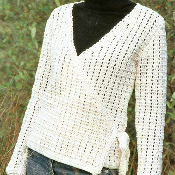 Wraparound Sweater Crochet Pattern Wrap Sweater Crochet Pattern PDF Instant Download