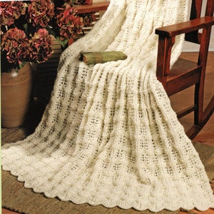 Lace Afghan Knitting Pattern Lacy Afghan Knitting Pattern PDF Instant Download