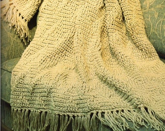 Texture Fringe Afghan Crochet Pattern vintage Fringe Afghan Crochet Pattern PDF Téléchargement instantané