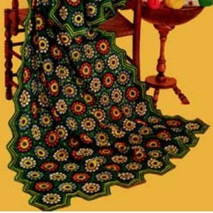 Flower Garden Afghan Crochet Pattern Rows of Flowers Afghan Crochet ...