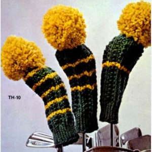 Updated Golf Club Cover Knitting Pattern Golf Head Covers Knitting Pattern PDF Instant Download