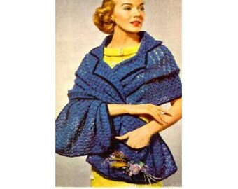 Sjaal met zakken Haakpatroon Cape Wrap haakpatroon PDF Direct downloaden