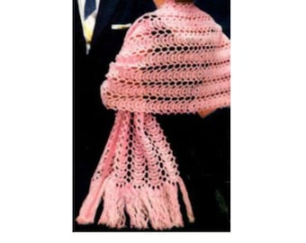 Lace Shawl Wrap Crochet Pattern  Cape Fringe Wide Shawl Crochet Pattern PDF Instant Download