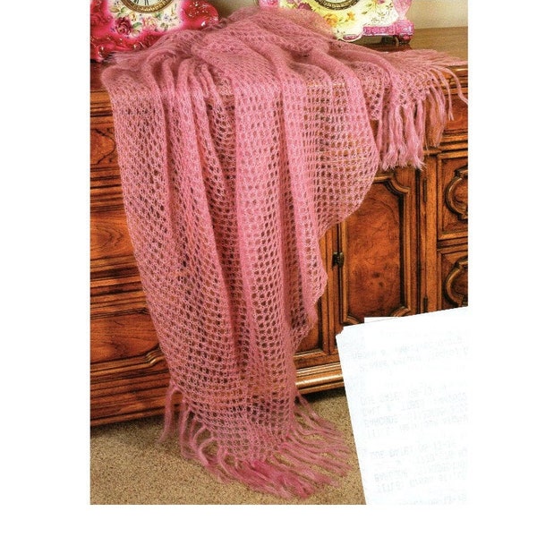 Filigree Lace Afghan Crochet Pattern Vintage Lacy Afghan Crochet Pattern PDF Instant Download