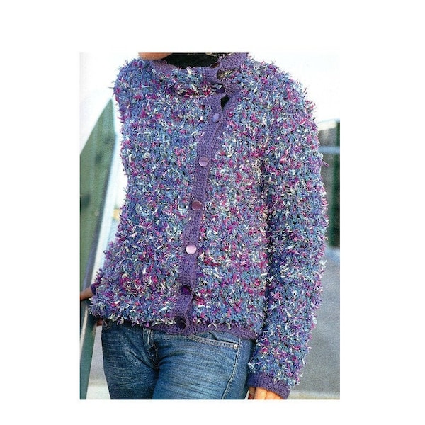 Asymmetrical Sweater Jacket Crochet Pattern  Cardigan Sweater Crochet Pattern PDF Instant Download