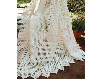 Lace Afghan Crochet Pattern Vintage Lacy Afghan Crochet Pattern PDF Instant Download