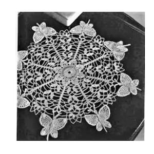 Butterfly Doily Crochet Pattern  Vintage Doily Crochet Pattern PDF Instant Download