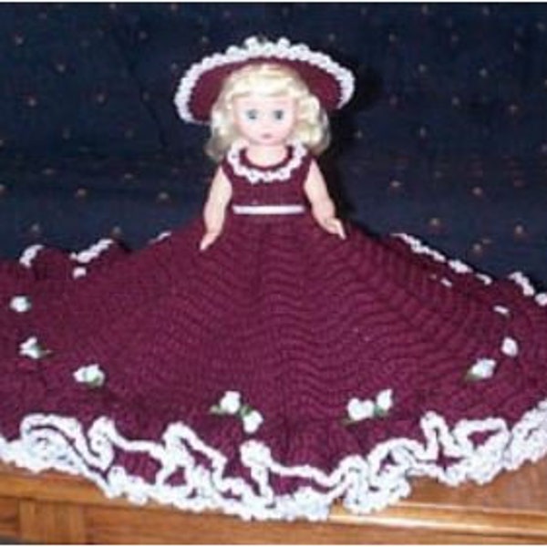 1950s Bed Doll Crochet Pattern Pillow Doll Outfit Crochet Pattern PDF Instant Download