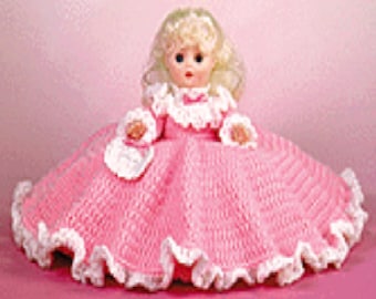 1950s Bed Doll Crochet Pattern Pillow Doll Outfit Crochet Pattern PDF Instant Download