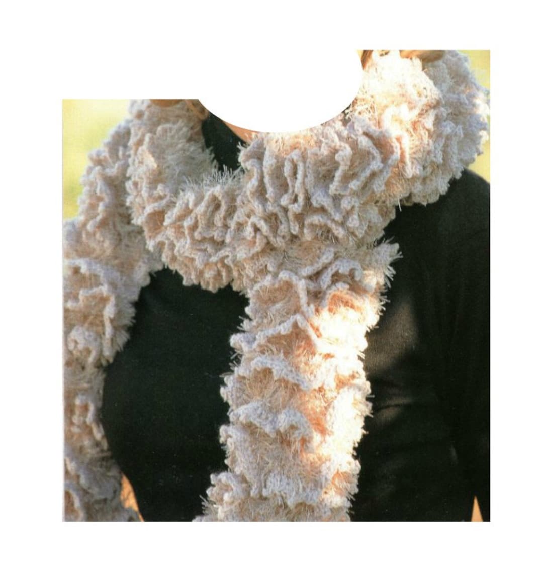 Ruffles Scarf Crochet Pattern Layers Boa Scarf Crochet Pattern PDF ...