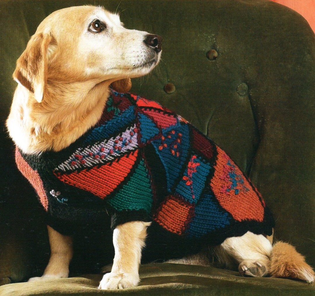 Dog Sweater Coat Knitting Pattern Dog Sweater Jacket Knitting Pattern ...