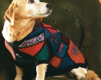 Dog Sweater Coat Knitting Pattern  Dog Sweater Jacket Knitting Pattern PDF Instant Download