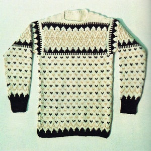 Modello per maglia norvegese, modello per maglia vintage islandese, modello PDF per download immediato