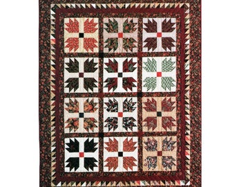 Bear Paw Quiltpatroon Vintage Bear Claw Dekbed Sprei Quiltpatroon Naaien PDF Instant Download