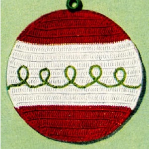Christmas Ornament Potholder Crochet Pattern  Christmas Bulb Trivet Hot Pad Crochet Pattern PDF Instant Download