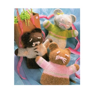 Patrón de tejido de títere de osito de peluche Patrón de tejido de juguete de títere de osito de peluche Descarga instantánea en PDF