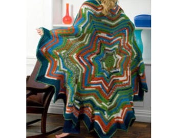 Star Afghan Crochet Pattern   Vintage Star Shape Afghan Crochet Pattern PDF Instant Download